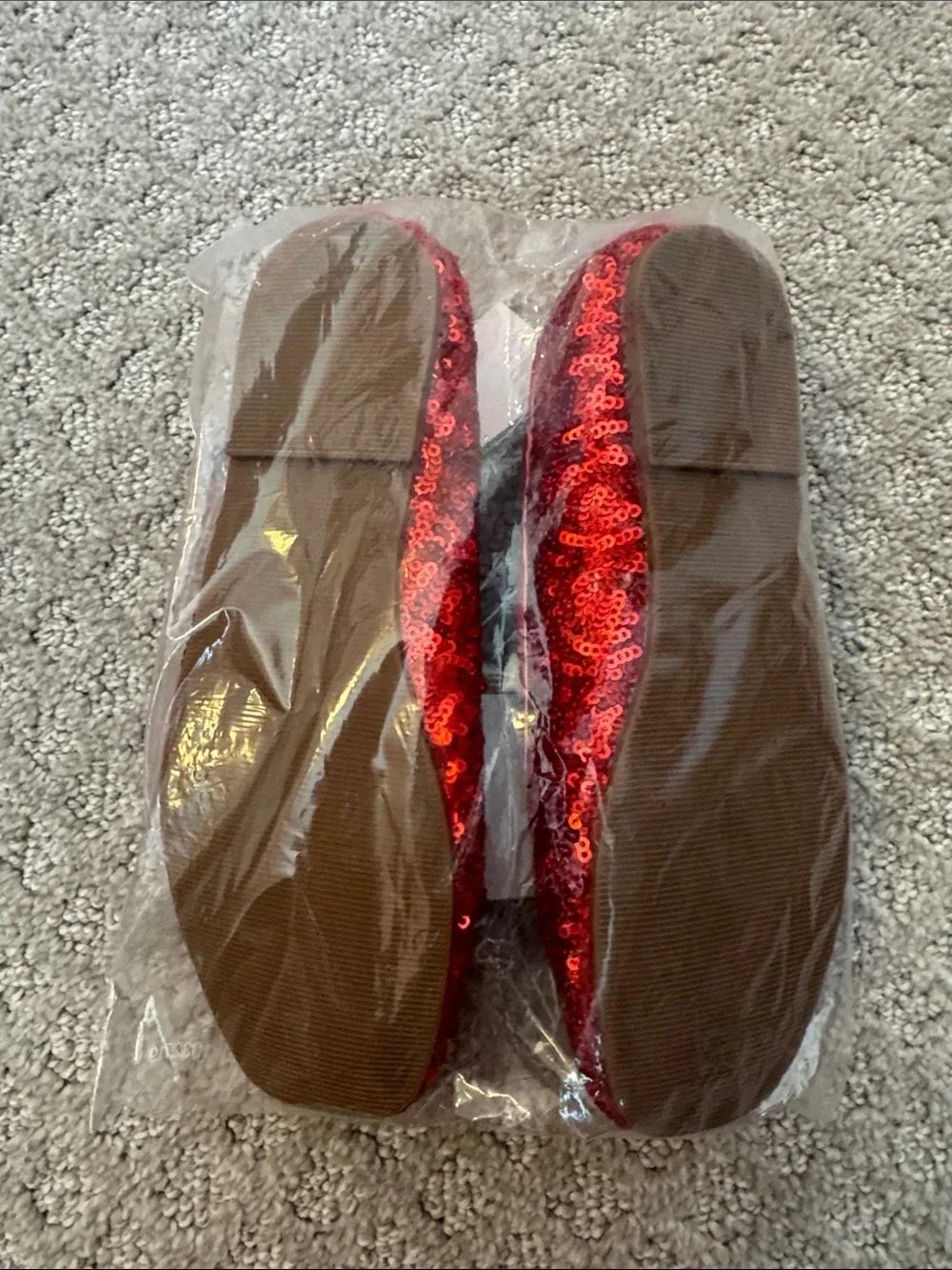 Red small squin Ballet Flats